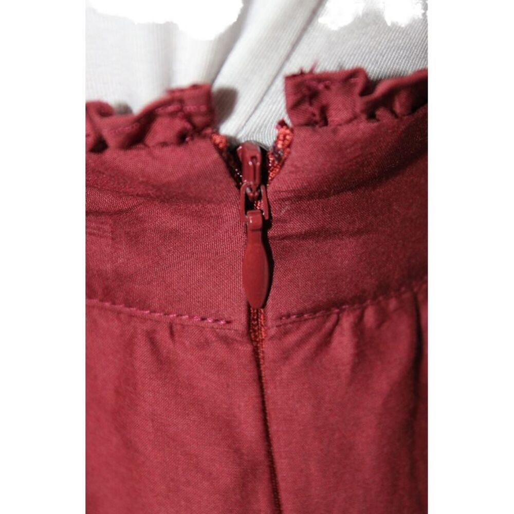 The Westside Women Peasant Red Knee Length Silk Blend Skirt Size M - Picture 4 of 7